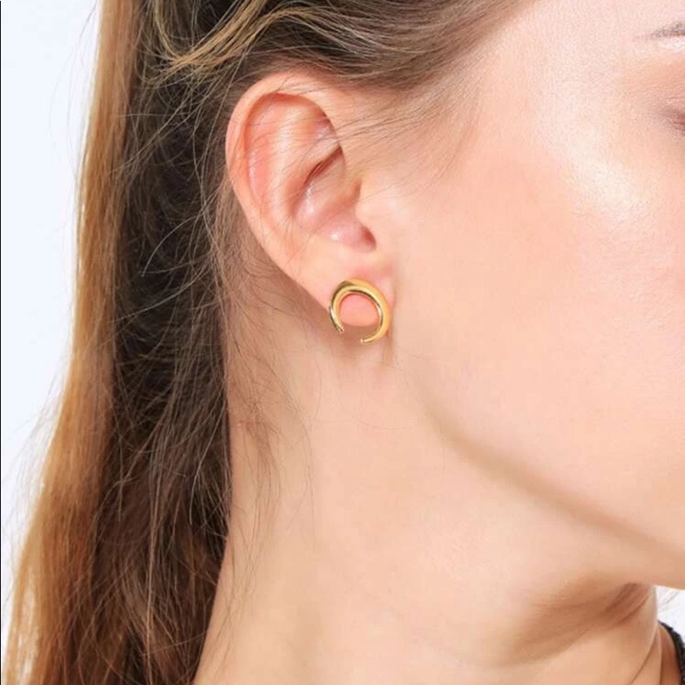 Makayla • Crescent Moon Stud Earrings